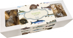 Sköna Ting Zitronen - Toffee / Karamell 200g in Pappschachtel mit Fischmotiven