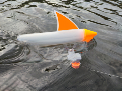 Topla 2 Topla2 Sideplaner Anglerland translucent / orange Scherbrett Invincible Planerboard